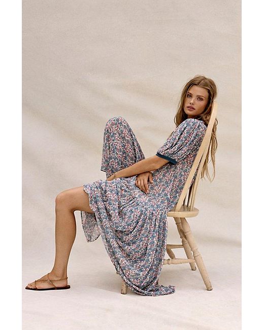 Free People Blue Courtside Crush Maxi Dress