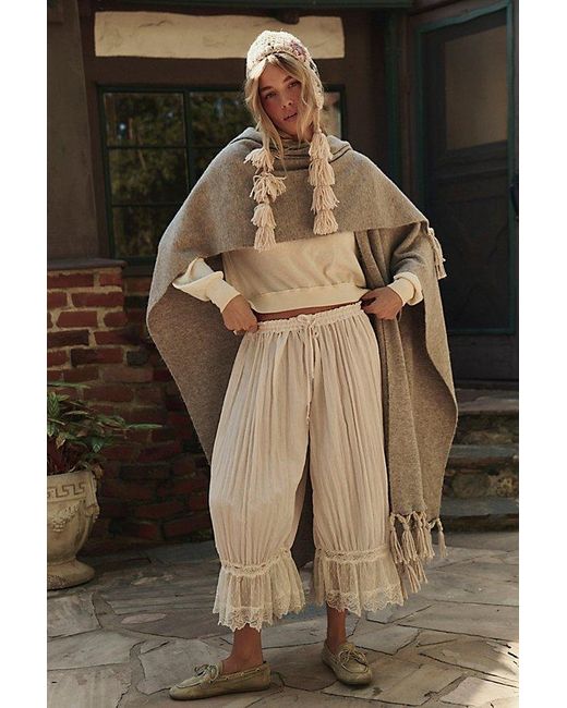 Free People Brown Blanket Duster Wrap Top