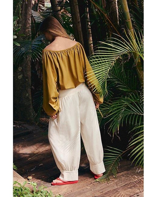 Free People Green Jonni Pull-On Pants By