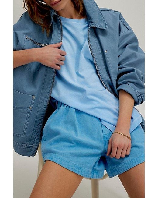 Free People Blue Perfect Oversized Tee