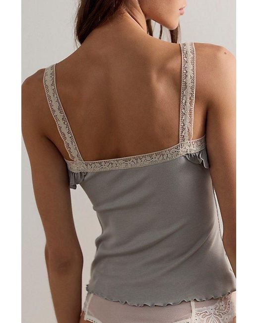 Intimately By Free People Gray Pretty Passion Tank Top By