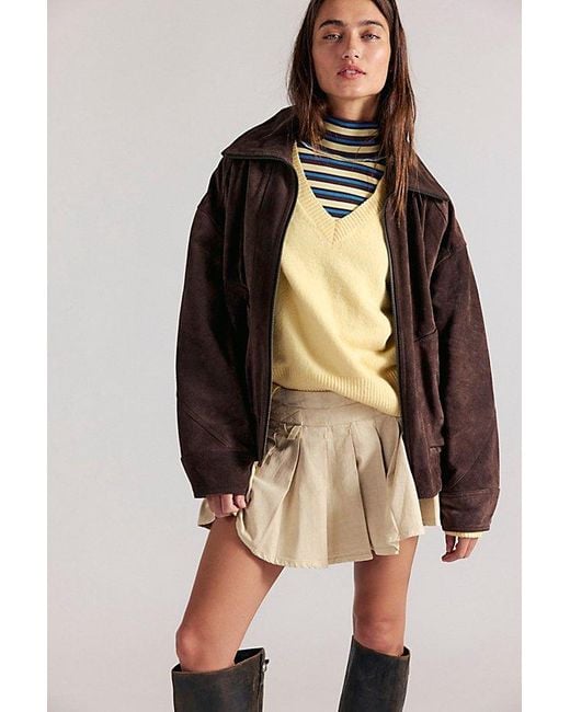 Free People Multicolor Coco Pleated Mini Skirt