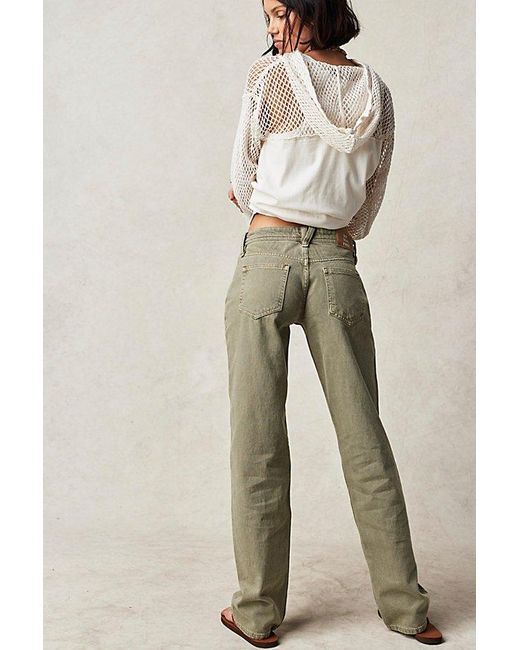 Free People Natural We The Free Shelby Low-rise Boyfriend Jeans