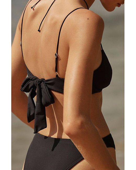 Aila Blue Black Mira Bikini Top