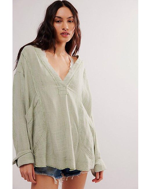 Free People Green By The Shore Shirt
