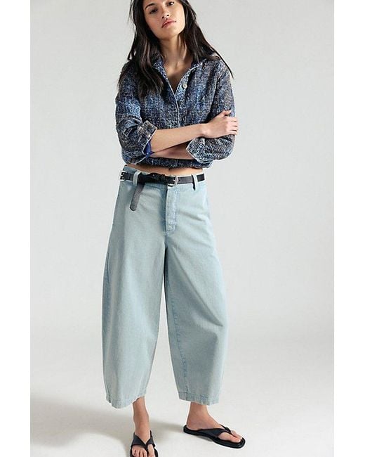 Free People Blue Lay Down Chino Trousers