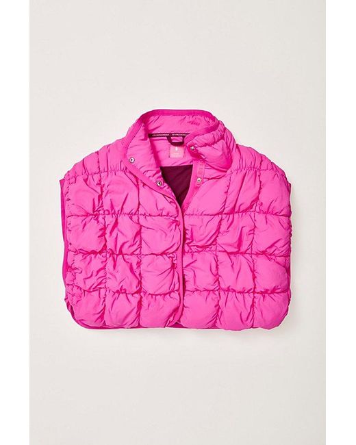 Fp Movement Pink Wind Cheater Quilted Wrap