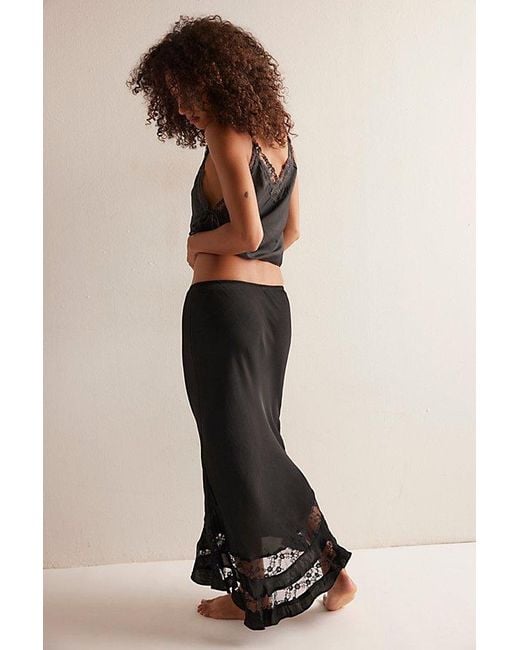 Intimately By Free People Blue Long Lost Lover Maxi Slip Skirt