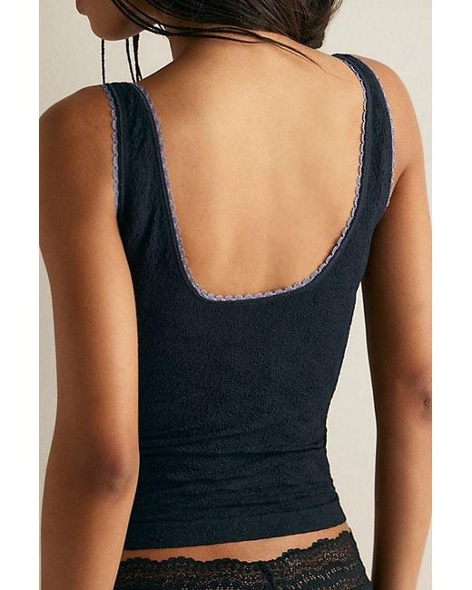Intimately By Free People Blue Sweet Point Seamless Cardi Tank Top By
