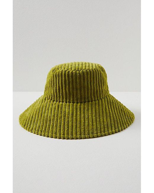 Free People Green Bennett Cord Bucket Hat