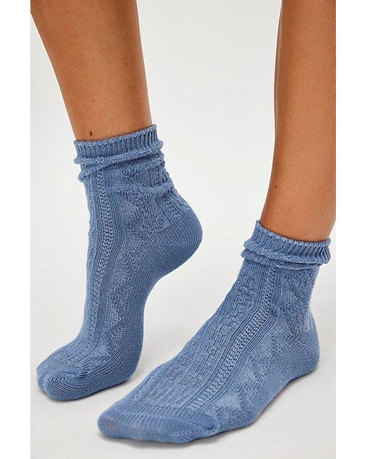 Free People Blue Essential Socks