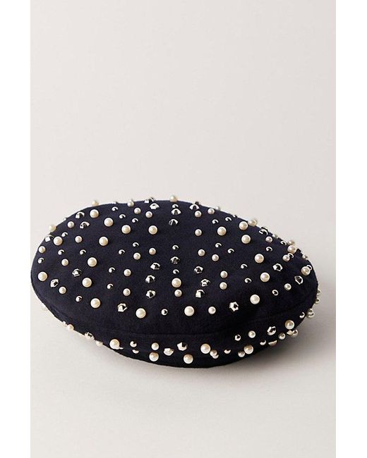 Free People Blue So Emma Pearl Beret