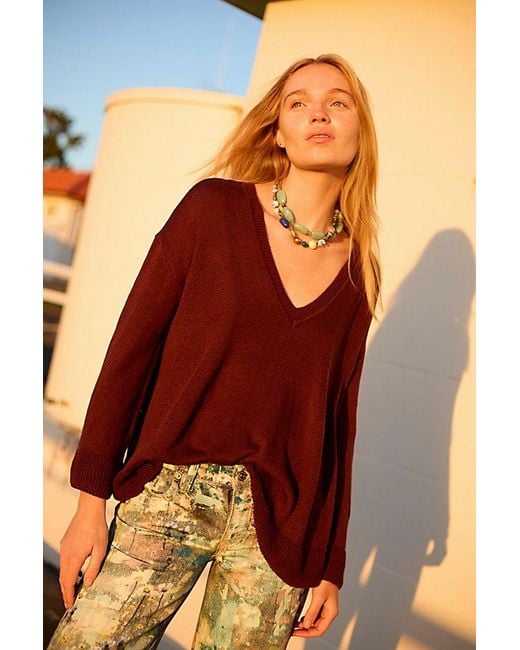 free-est Orange Isadora Reversible Sweater Tunic By