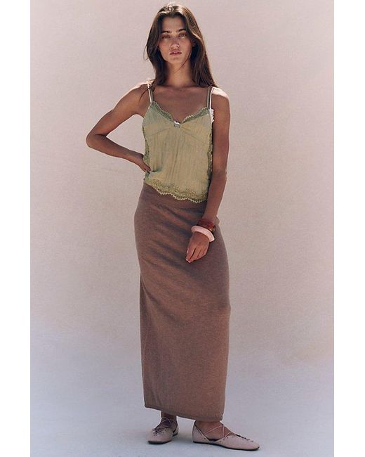 free-est Green Isabella Sweater Skirt Set