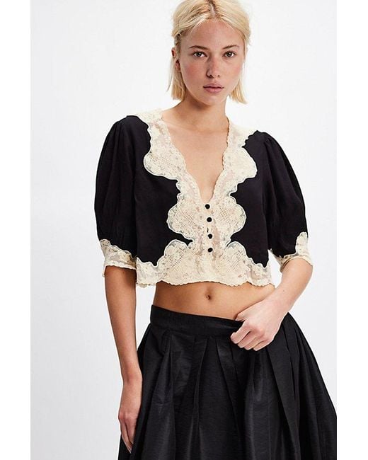 Rixo Black Yasmin Top
