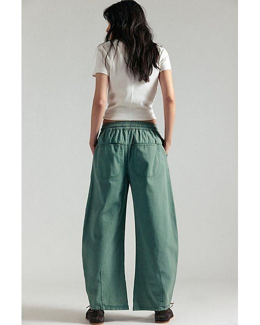 Free People Natural Lex Pull-On Barrel Pants