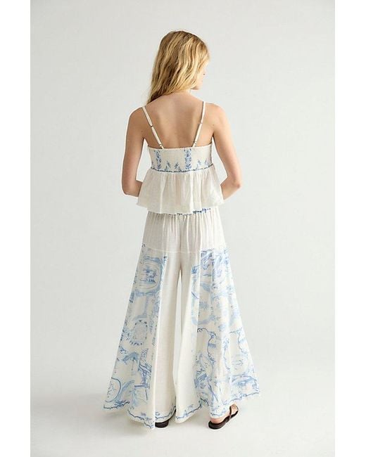 Free People Brown Delft Dreams Pant Set