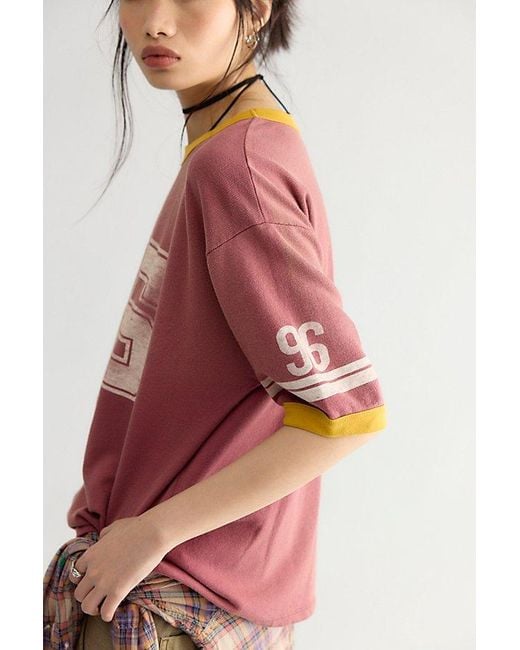 Ragabond Red Lost And Found Ringer Tee