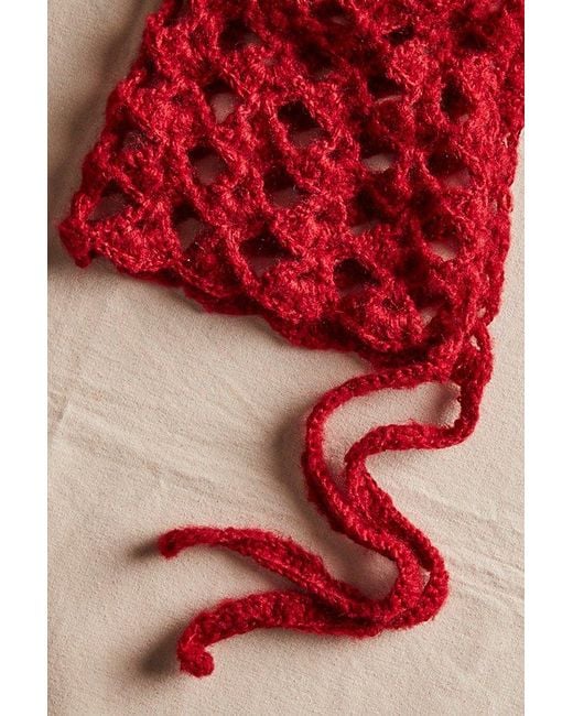 Free People Red Sweetie Bonnet