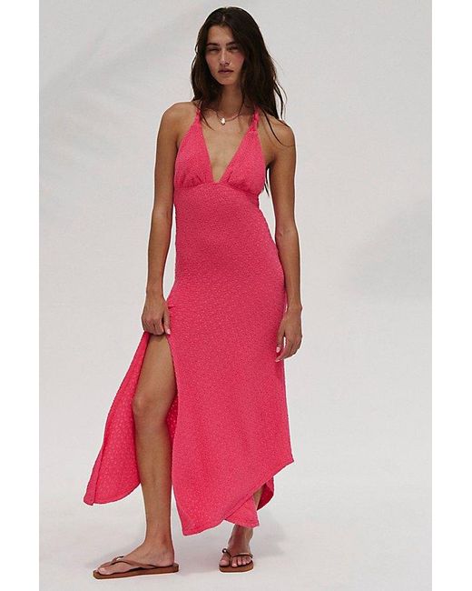 free-est Red Amelie Midi Dress By
