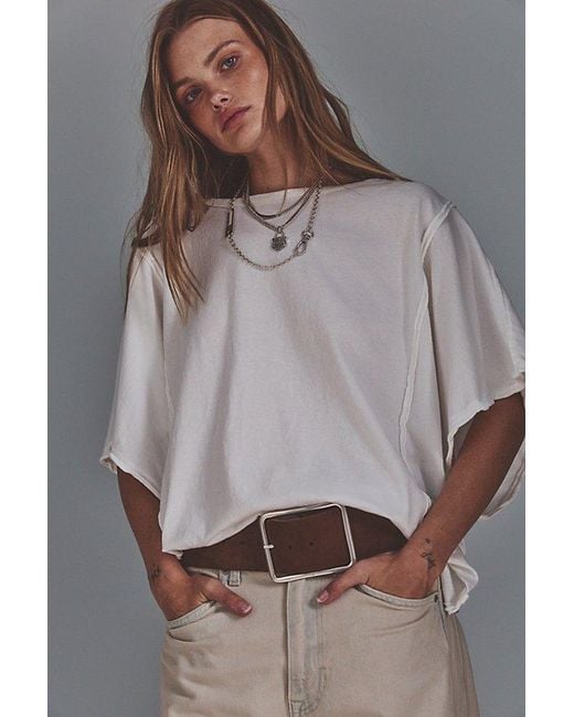 Free People White Next Level Tee