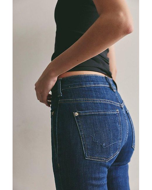 Free People Natural Double Knot High-Rise Straight Bootcut Jeans