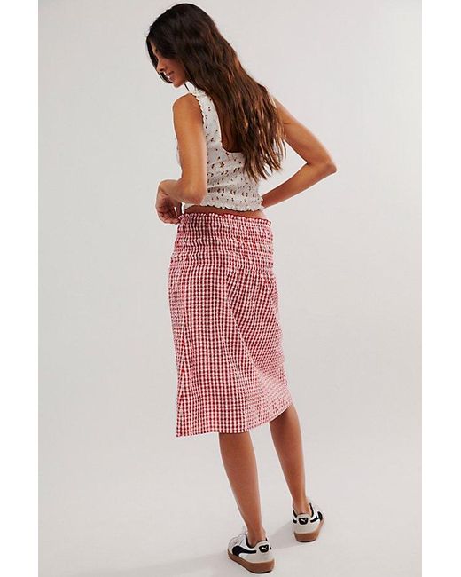 Free People Pink Fp One Sunni Convertible Skirt