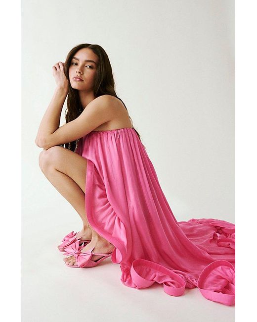 Rococo Sand Pink High-low Long Dress