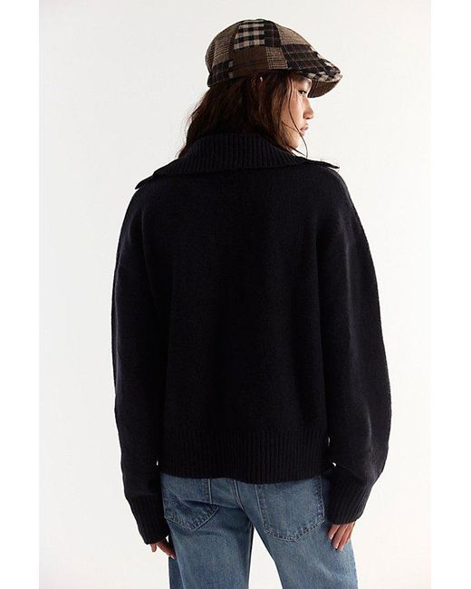 Free People Black Trading Up Polo