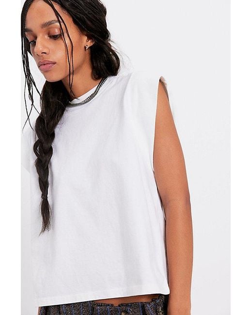 Free People Blue Atlas Muscle Tee