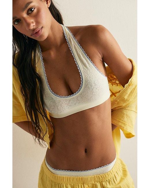 Intimately By Free People Multicolor Sweet Point Seamless Halter Bralette By