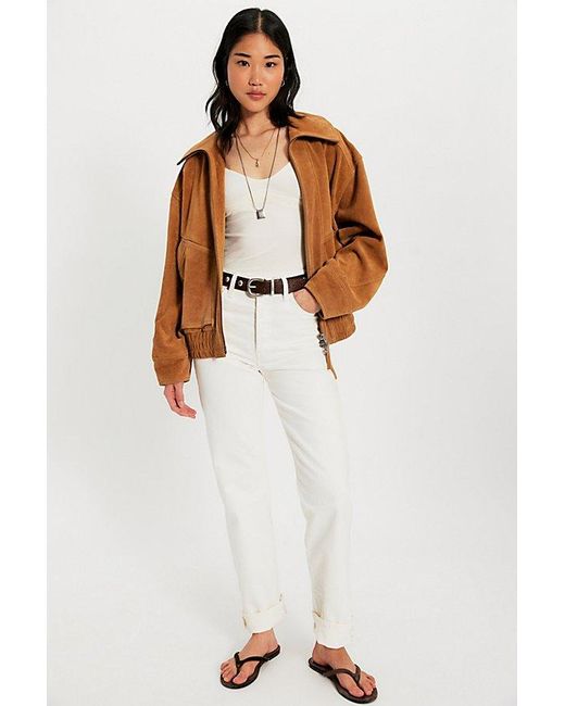 Free People Brown We The Free Desert Moon Suede Jacket