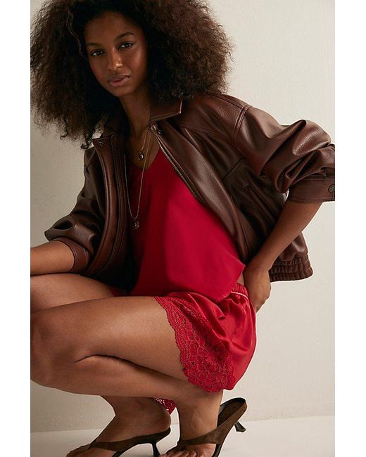 Intimately By Free People Red Simply Vee Cami By