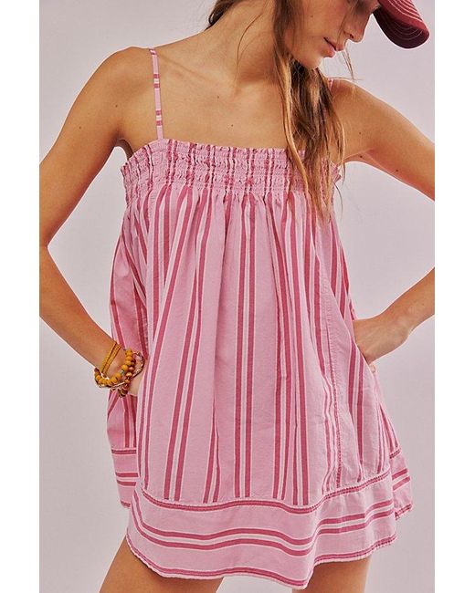 Free People Pink We The Free Pajama Party Tunic