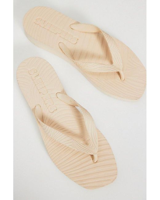 Sleeper Green Tapered Platform Flip Flops
