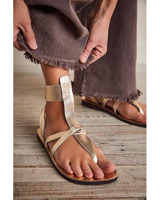 Free People Gray Vacation Day Wrap Sandals