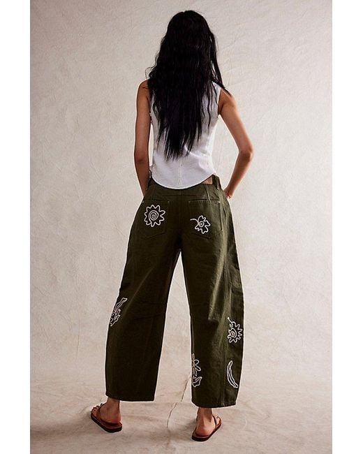 Free People Natural We The Free Good Luck Soutache Barrel Jeans