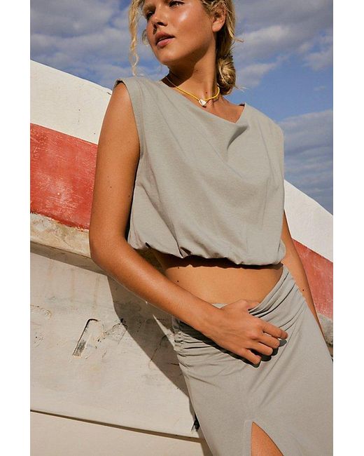 free-est Gray Portia Skirt Set By