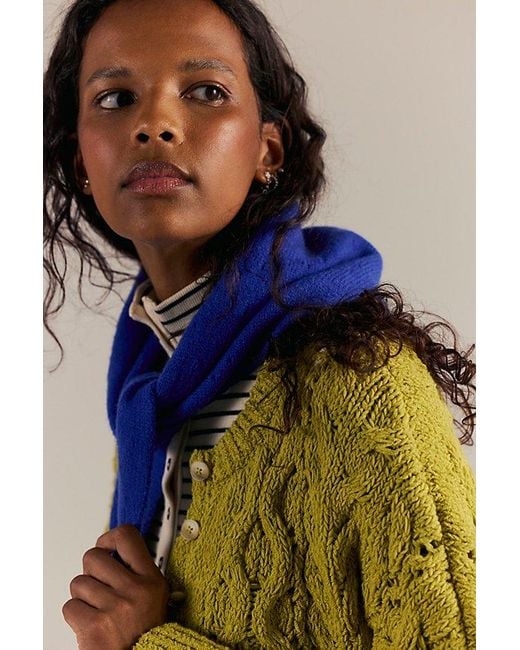 Free People Blue Essential Triangle Scarf