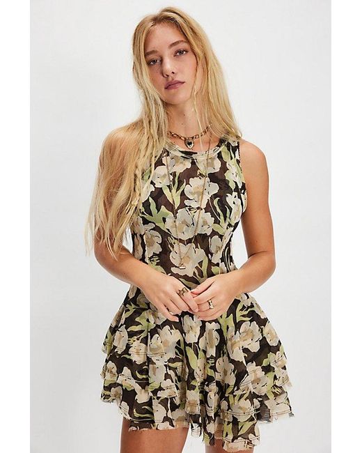Free People Multicolor Raven Printed Mini Dress