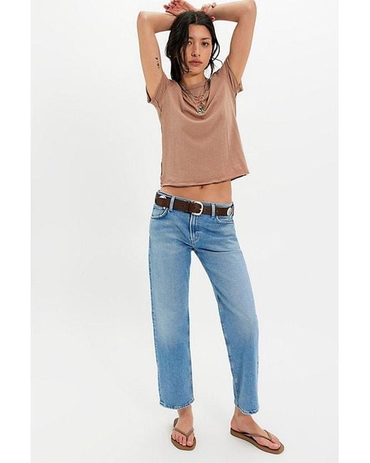Citizens of Humanity Blue Anissa Low-Rise Straight Leg Jeans