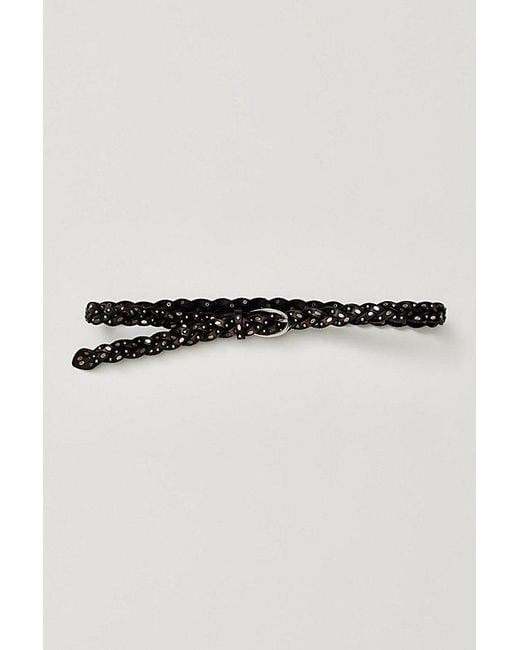 Free People Black Sol Slim Stud Belt