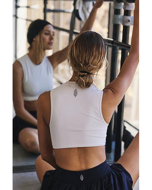 Fp Movement White Go To Smooth Cropped Muscle Top