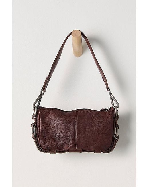 Free People Brown Lillie Leather Shoulder Bag