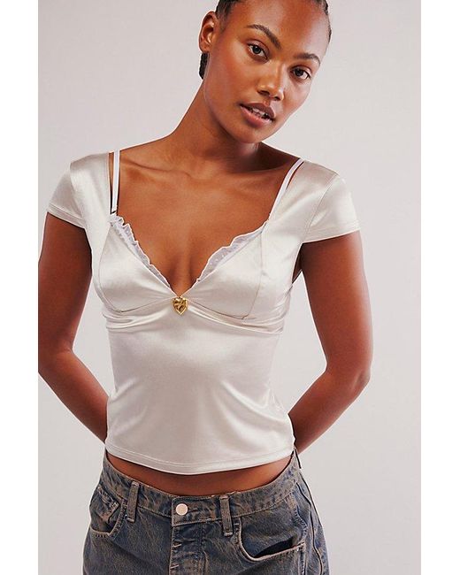 Intimately By Free People White Duo Corset Cami