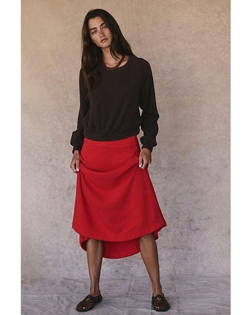 free-est Red Sol Skirt Set By