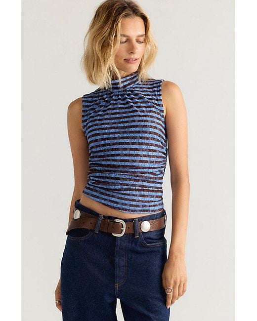Free People Blue Waverly Top
