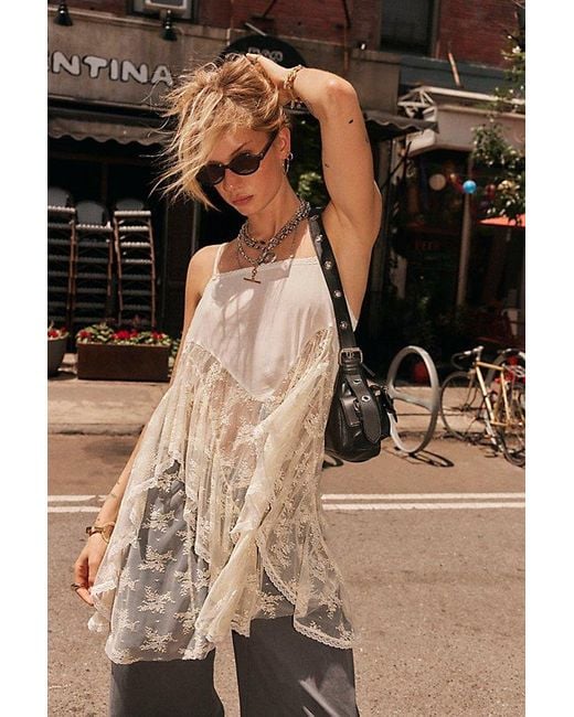 Intimately By Free People Natural Sunday Candy Mini Slip Dress By