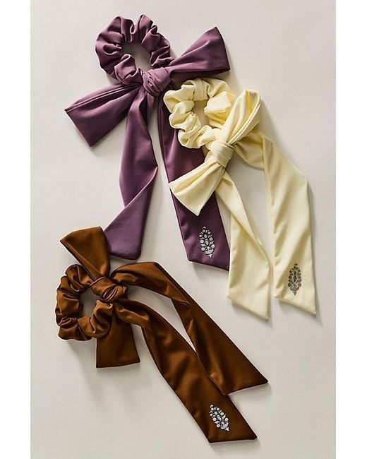 Fp Movement Brown Pirouette Bow Scrunchie