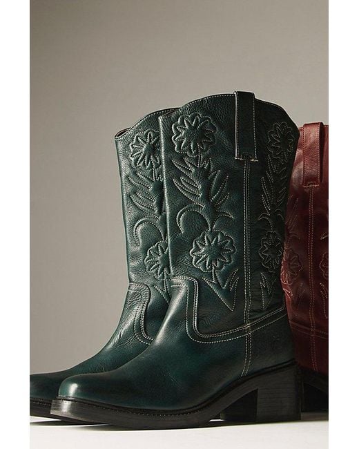 Frye Blue For Fp Kate Deco Stitch Boots